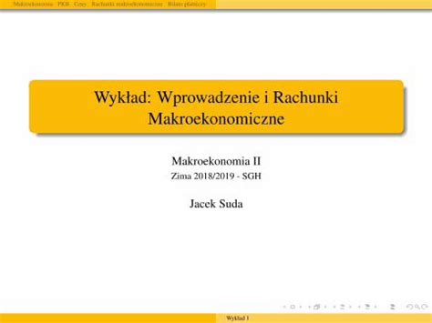 PDF Wykład Wprowadzenie i Rachunki Makroekonomiczne Wynagrodzenie