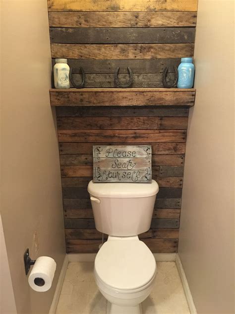 Pallet Wall Bathroom Wood Pallet Wall Pallet Diy Diy Bathroom Wood