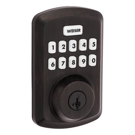 Weiser Powerbolt 3 10 Button Keypad Venetian Bronze Electronic Keyless Entry Door Lock Dea