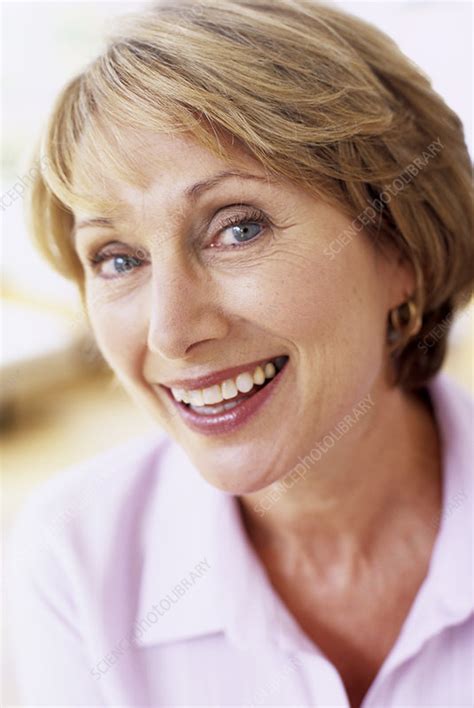 Smiling Woman Stock Image F001 2178 Science Photo Library