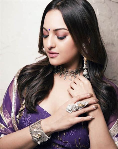 Sonakshi Sinha Making Style Statement In Purple Sharara Suit