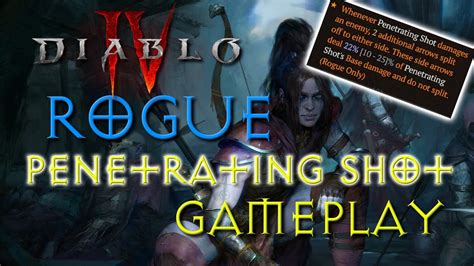 Diablo 4 Rogue Penetrating Shot Leveling Build And Gameplay YouTube