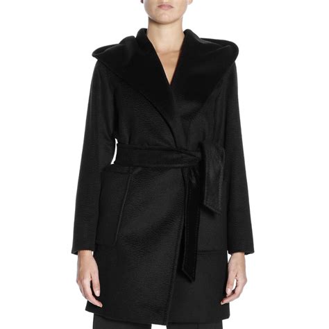 Max Mara Outlet Cappotto Rialto A Vestaglia Con Cintura E Cappuccio