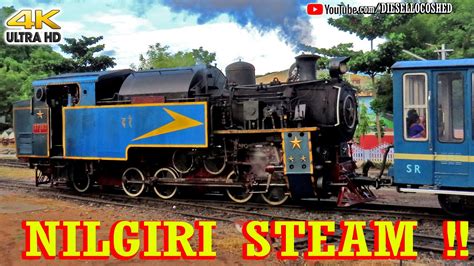 STEAM ENGINE Pushes TRAIN NILGIRI MOUNTAIN UNESCO World HERITAGE