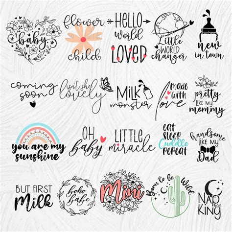 Baby Svg Bundle Baby Shower Svg Newborn Svg Funny Baby Svg Etsy