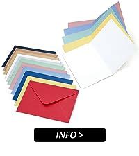 Japun Cartes Papier Kraft Vierges Pocketfold Comprenant Enveloppes