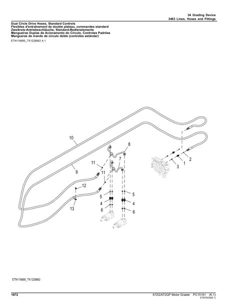 John Deere 672G, 672GP Motor Graders (SN F680878 - & L700954 -) Parts Catalog Manual - PC15161