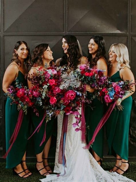 Jewel Toned Wedding Inspirations Bouquets Centerpieces Cake