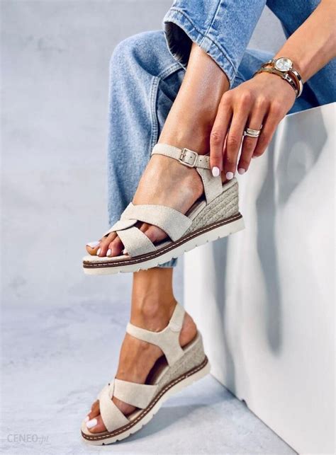 Espadryle Na Koturnie Sermon Beige Ceny I Opinie Ceneo Pl