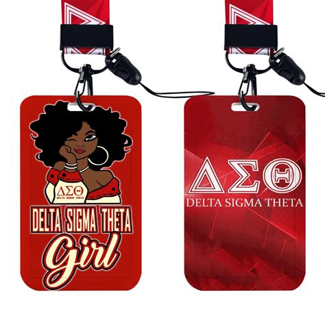 W Work Card Delta Sigma Theta Sorority Keychain Rope Mobile Phone