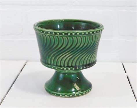 Vintage Mccoy Pottery Pedestal Swirl Planter Pv259 Etsy Mccoy