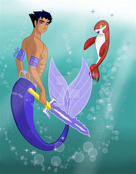 [ Team Galaxy ] Josh And Fluffy Mermaid Version By Laefey On Deviantart