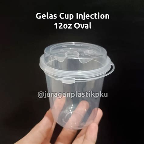 Jual Gelas Cup Injection Oz Oval Tutup Stopper Gelas Thinwall