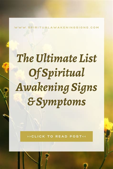 The Ultimate List Of Spiritual Awakening Signs & Symptoms - Spiritual ...