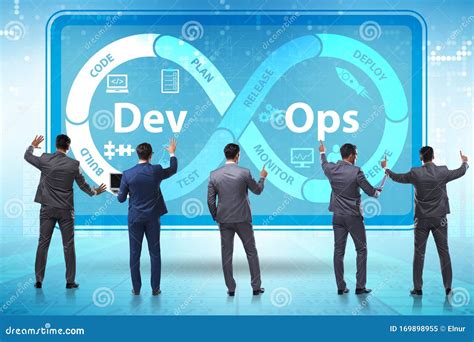 Conceito De Ti De Desenvolvimento De Software Devops Imagem De Stock