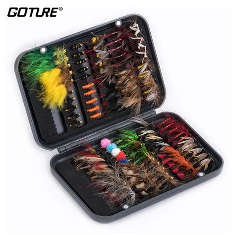 Goture Pcs Box Trout Nymph Fly Fishing Lure Dry Wet Flies Nymphs