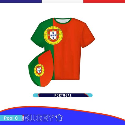 Rugby jersey of Portugal national team with flag. 26542226 Vector Art ...