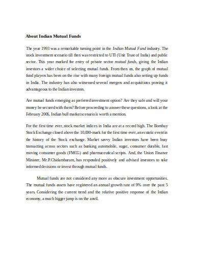 Free 10 Mutual Fund Examples In Pdf Doc Examples