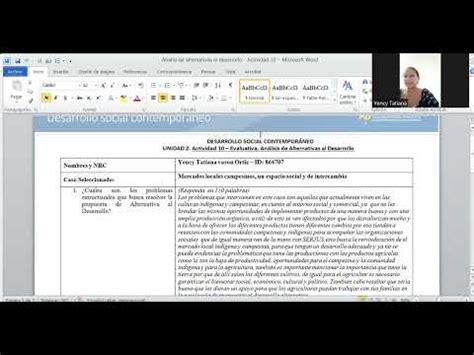 Actividad An Lisis De Alternativas Al Desarrollo Youtube