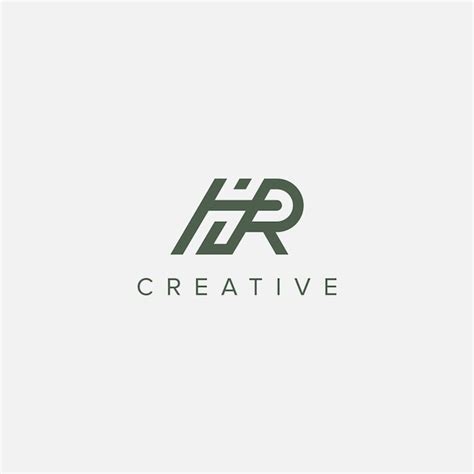 Premium Vector Modern Unique Letter Hr Rh Logo Design Template Vector