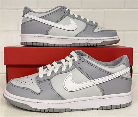 Nike Dunk Low Two Toned Grey Pure Platinum Wolf Grey GS Sz 5y Wmn 6 5