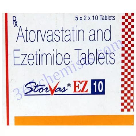 Storvas Ez 10mg Atorvastatin 10 Usa 5 To 7 Days Delivery