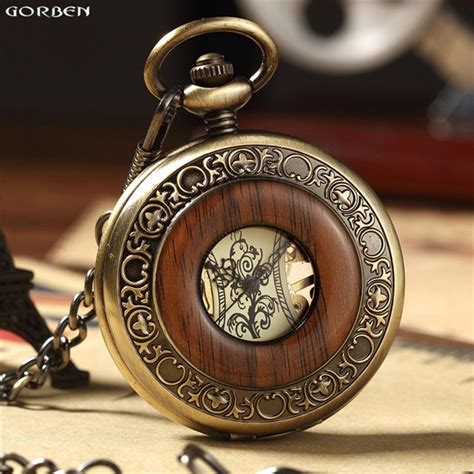 Jual PREORDER Black Full Steel Luminous Mechanical Pocket Watch