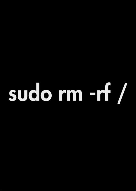 Sudo Rm Rf Poster Picture Metal Print Paint By Yiannistees Displate