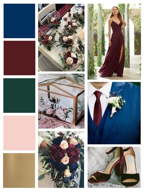 Burgundy Emerald And Gold Wedding Palette Green And Burgundy