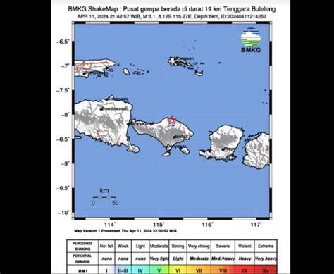 Berpusat Di Darat Gempa M3 1 Guncang Buleleng Bali Okezone Nasional