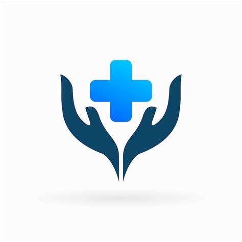 Premium Vector Sign Of Health Care With Hand And Medical Cross Symbol