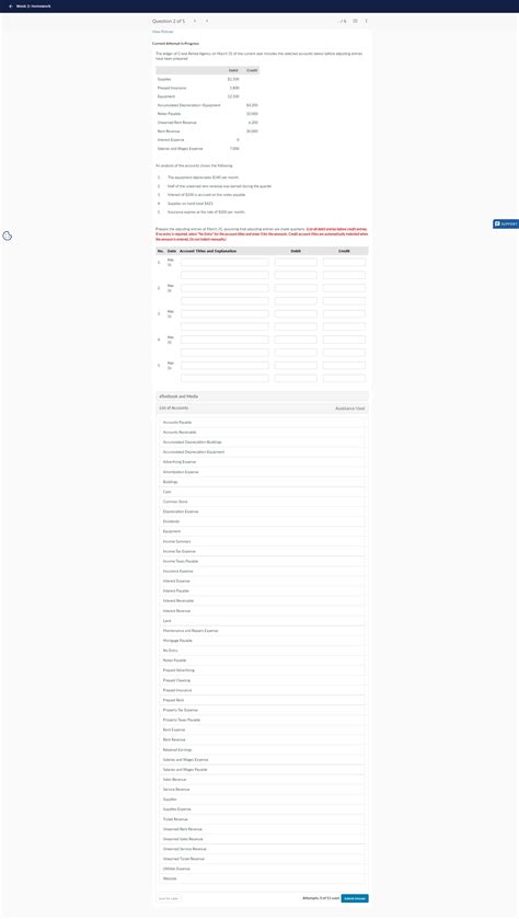 Solved Prepare The Adjusting Entries At March 31 ﻿assuming