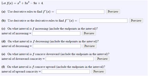 Solved Let F X X 3 3x 2 9x 4 A Use Derivative