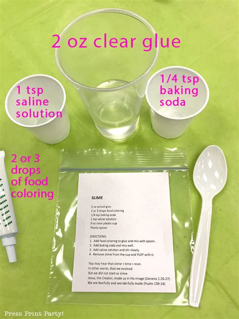 Foolproof Slime Recipe Works Every Time Press Print Party