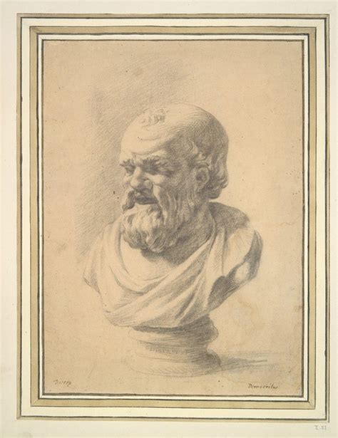 Portrait Bust Of Democritus By Jan De Bisschop Artvee