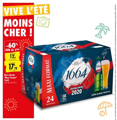 Offre Bière Blonde Maxi Format 1664 60 Sur Le 2ème chez Carrefour