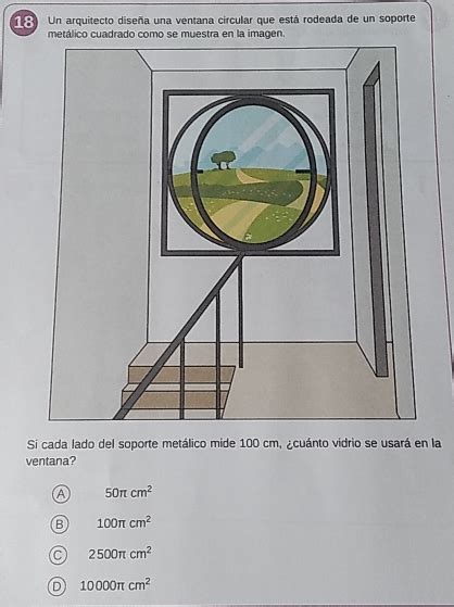 Solved Un Arquitecto Dise A Una Ventana Circular Que Est Rodeada