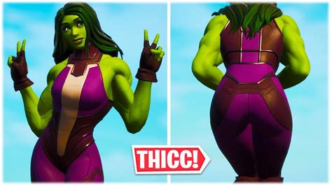 Fortnite New Jennifer Walters She Hulk Skin Showcased With Dances And Emotes In Replay Theatre 🍑