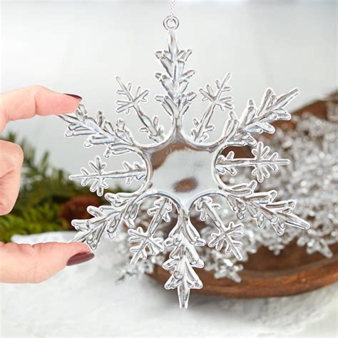 Clear Acrylic Snowflake Ornaments Christmas Ornaments Christmas And