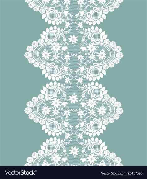 White Lace Border Royalty Free Vector Image Vectorstock