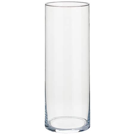 Transparante Home Basics Cylinder Vorm Vaas Vazen Van Glas X Cm