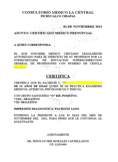 Certificado M Dico Prenupcial Qu Es Y En D Nde Lo Piden Datanoticias