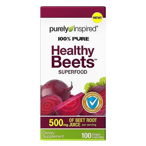 Beet Root Capsules Purely Inspired Healthy Beets Superfood 500mg Of