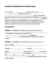 Dlscrib Pdf Contrato Compra Venta Vehiculo Nuevo Leon Dl