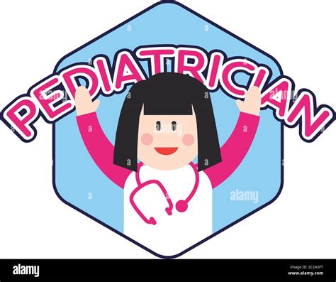 Pediatrician Logo For Doctor Or Clinic Vector Illustration Stock