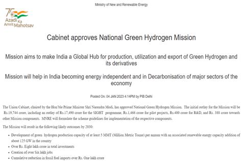 India to Become Energy Independent through Green Hydrogen Mission ...