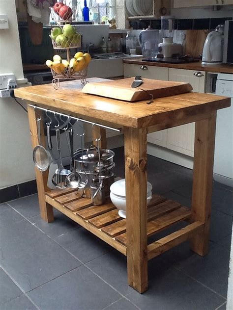 Rustic Butcher Block Kitchen Island