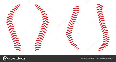 Béisbol Costura Encaje Vector Ilustración Stock Vector by ©Tribaliumivanka 312154032