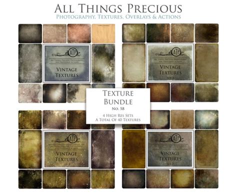 40 Fine Art Textures Digital Bundle No 58 Vintage Photography