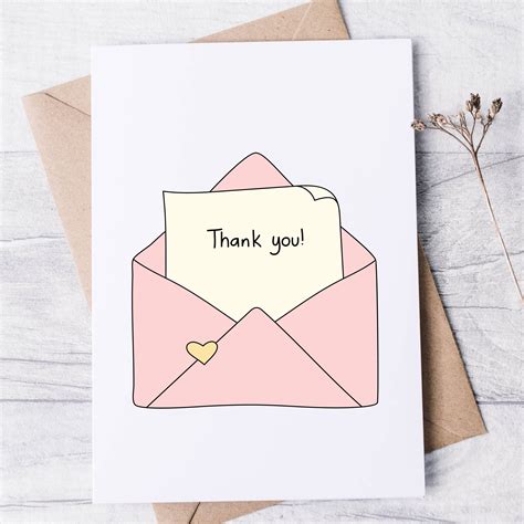 Cute Thank You Note Card Cute Thank You Card Cards For Him Thank You